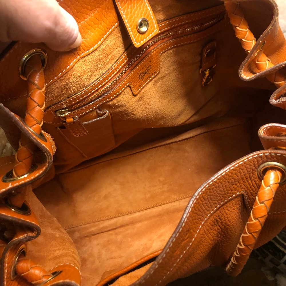 Anya Hindmarch of London! Gorgeous Orange Leather Shoulder Bag - Picture 8 of 16